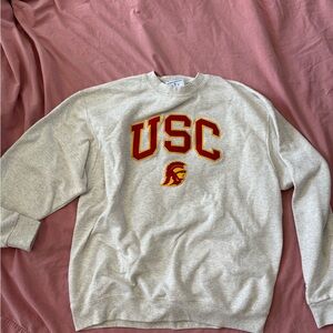 Champion Gray USC Crewneck Sweater